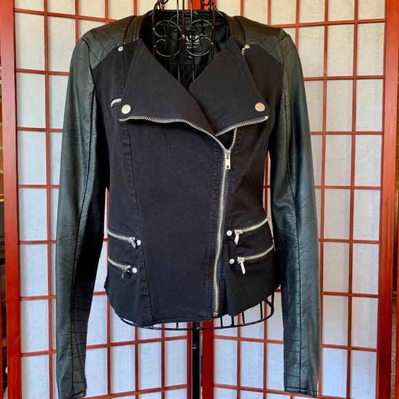ABS Allen Schwartz Jackets & Blazers - ABS A.Schwartz Denim Collection Vegan Moto NWOT